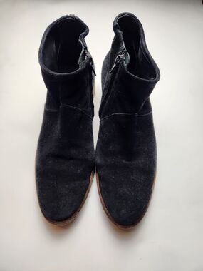 Paul Green Black Suede Ankle Boot